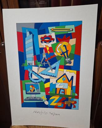 Ugo nespolo, opera Grafica pubblicata ingegnere 