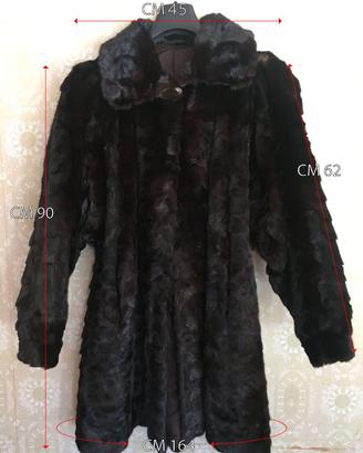 giaccone da donna di pelliccia in rat musqué