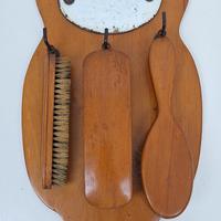 antico set spazzole pulizia scarpe vintage(arredo)