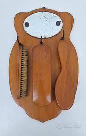 antico set spazzole pulizia scarpe vintage(arredo)