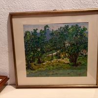 Quadro paesaggio bosco - pittura su tela