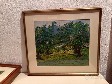 Quadro paesaggio bosco - pittura su tela