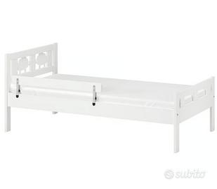 Lettino bianco 160x70  ikea kritter con materasso 
