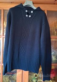 maglione uomo blu DeBlasio Xl
