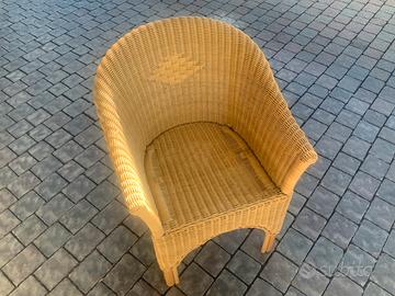 Poltroncina Vimini Midollino Lloyd Loom