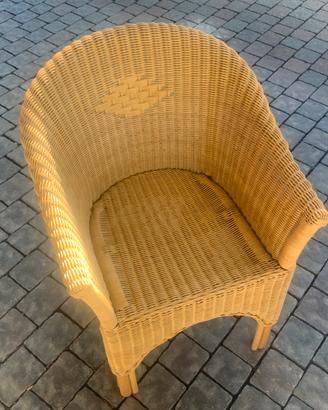 Poltroncina Vimini Midollino Lloyd Loom