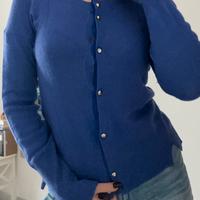 Maglione cardigan misto cashmere lana