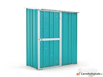 Casetta box giardino in Acciaio 155x100cm azzurro