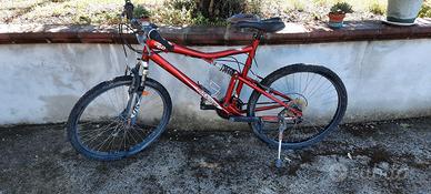 rockrider bi ammortizzata rossa