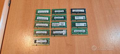 Lotto 13 banchi di Memoria RAM SO-DIMM DDR2 e DDR3