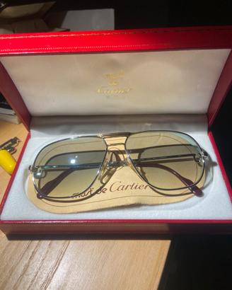 Occhiali Cartier Vendome 1988 placcati oro