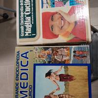 enciclopedia medica e maglia cucito anni 70