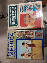 enciclopedia medica e maglia cucito anni 70