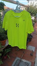 T-Shirt Tecnica Running Kalenji Giallo Fluo/4MORI