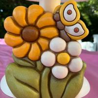 Thun lampada con fiori in ceramica grande