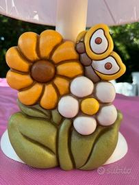 Thun lampada con fiori in ceramica grande