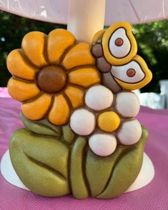 Thun lampada con fiori in ceramica grande