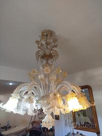 Lampadario arte Murano originale inizi anni '80