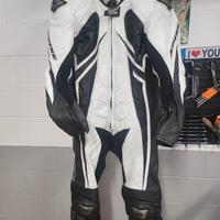 tuta moto in pelle traforata SPYKE