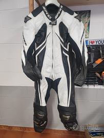 tuta moto in pelle traforata SPYKE