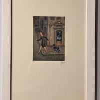 Quadro Serigrafia Enrico Benaglia 35x50 giardino