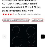Electrolux induzione 4 fuochi