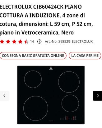 Electrolux induzione 4 fuochi