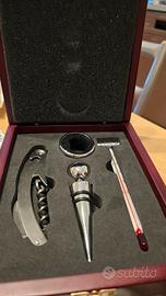 Set da vino elegante in cofanetto legno