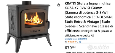 Stufa a legna in ghisa