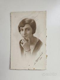 FOTO RITRATTO DONNA DEL 1929 FORMATO CARTOLINA