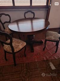 Tavolo tondo + 4 sedie