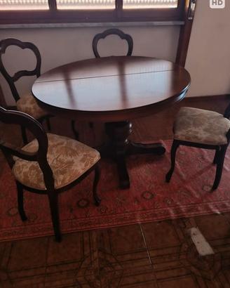 Tavolo tondo + 4 sedie