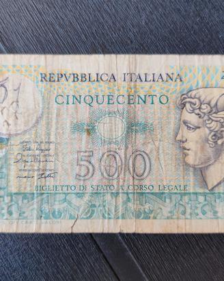 banconota 500 lire repubblica italiana