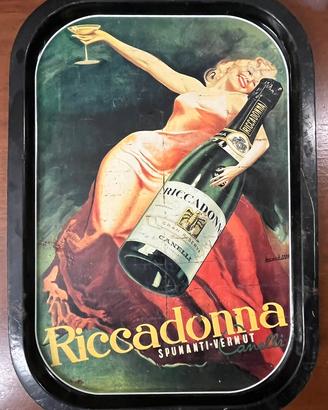 2 vassoi pubblicitari vintage
