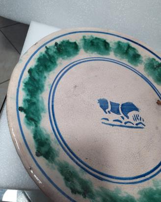 ANTICO FANGOTTO SICILIANO IN CERAMICA DI CALTAGIRO