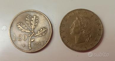 monete da 20 lire del 1958