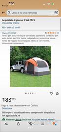 Tenda da campeggio per cofano