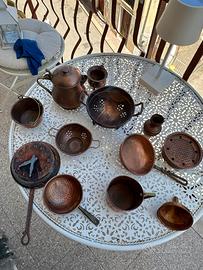 Oggetti in rame vintage anni 50