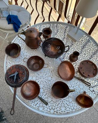 Oggetti in rame vintage anni 50