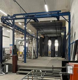 Impianto di verniciatura a polveri semiautomatico