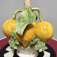 Centrotavola ceramica Bassano Cesto di agrumi