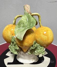 Centrotavola ceramica Bassano Cesto di agrumi