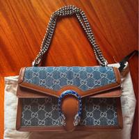 Borsa a tracolla GG Dionysus in denim