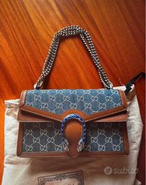 Borsa a tracolla GG Dionysus in denim
