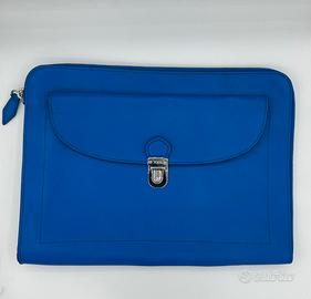 Tod’s borsa portadocumenti blu in pelle