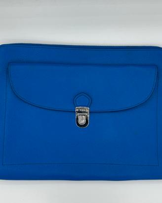 Tod’s borsa portadocumenti blu in pelle