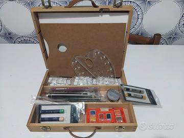 Set pittura profess cassetta legno Faber Castell