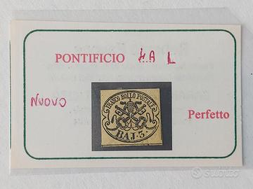 1852 Francobollo 3 baiocchi Stato Pontificio