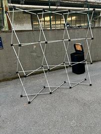 struttura pieghevole per display eventi pop up