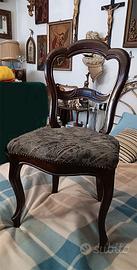 4 sedie Luigi Filippo a 3 gobbe